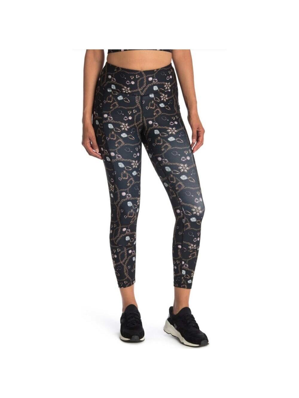 X BY GOTTEX Leggings Small Core High Waist Chain NWT $79